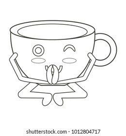 Kawaii coffee mug icon