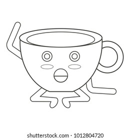 Kawaii coffee mug icon
