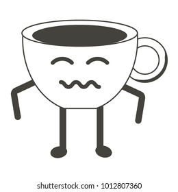Kawaii coffee mug icon