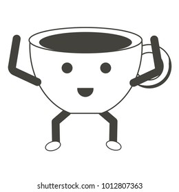 Kawaii coffee mug icon