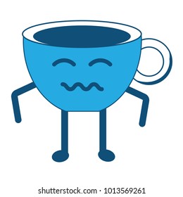 Kawaii coffee mug icon