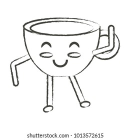 Kawaii coffee mug icon