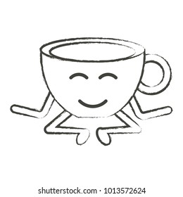 Kawaii coffee mug icon