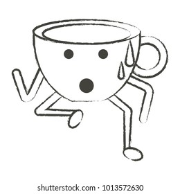 Kawaii coffee mug icon