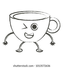 Kawaii coffee mug icon