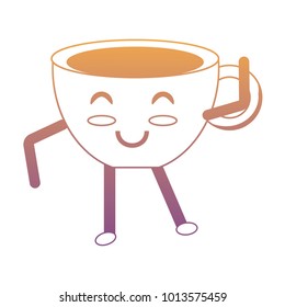 Kawaii coffee mug icon