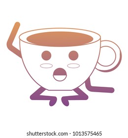 Kawaii coffee mug icon