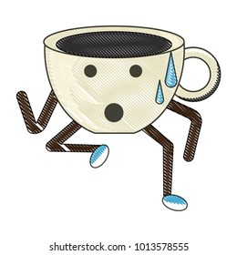 Kawaii coffee mug icon