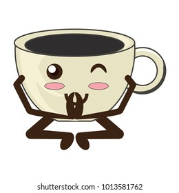 Kawaii coffee mug icon