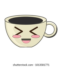Kawaii coffee mug icon