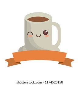 kawaii coffee mug icon