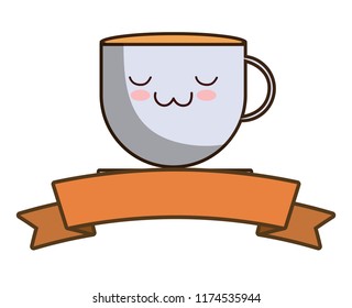 kawaii coffee mug icon