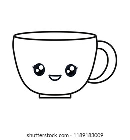 kawaii coffee mug icon