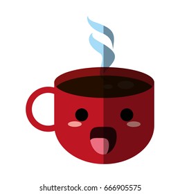 kawaii coffee mug icon image 