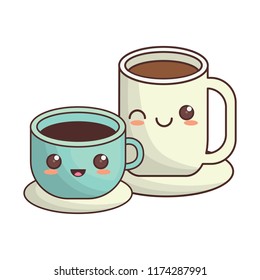 Kawaii Coffee Mugs Stock Vector (Royalty Free) 1174287991 | Shutterstock