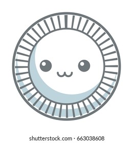kawaii coin dollar currency money cash icon