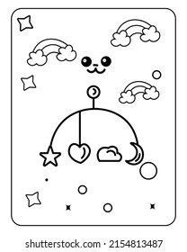 kawaii coloring page, kids coloring page, kids kawaii coloring page