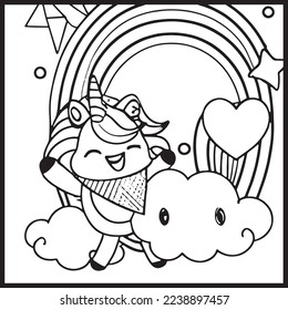 Kawaii Coloring Page For Kids