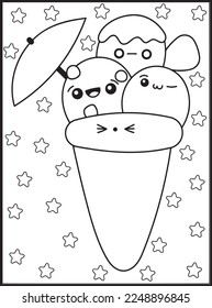 Kawaii Coloring pages for Kids