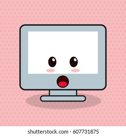 kawaii computer facial expression