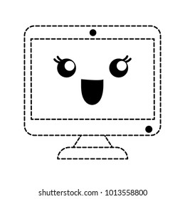 kawaii computer monitor icon