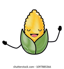 Kawaii corn icon