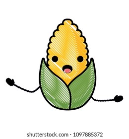 Kawaii corn icon
