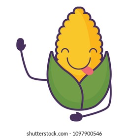 Kawaii corn icon