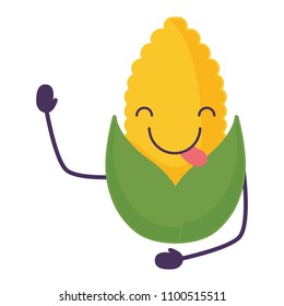 Kawaii corn icon