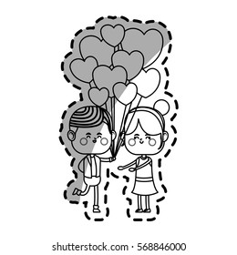 kawaii couple in love