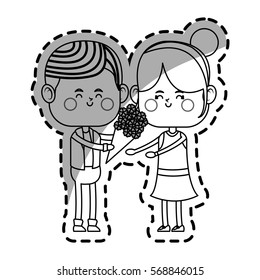 kawaii couple in love