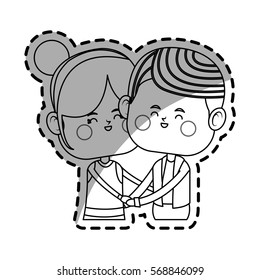 kawaii couple in love