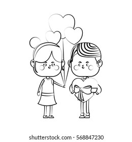 kawaii couple in love