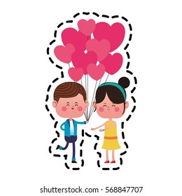 kawaii couple in love
