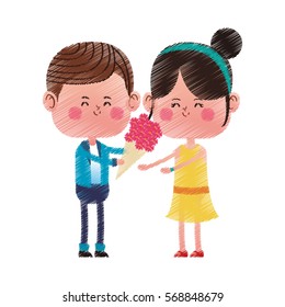 kawaii couple in love