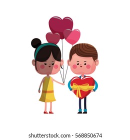 kawaii couple in love