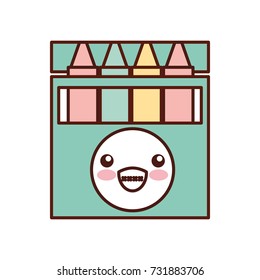 kawaii crayon box graphic design creative cartoon