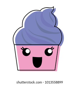 kawaii cupcake icon