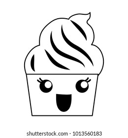 kawaii cupcake icon