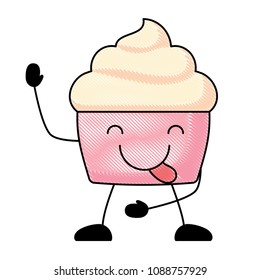 kawaii cupcake icon