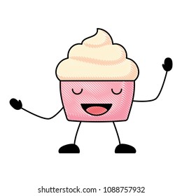 kawaii cupcake icon