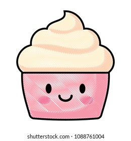 kawaii cupcake icon