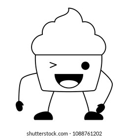 kawaii cupcake icon