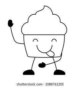 kawaii cupcake icon