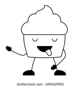 kawaii cupcake icon