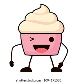 kawaii cupcake icon