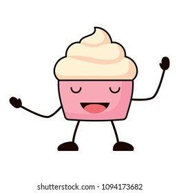 kawaii cupcake icon
