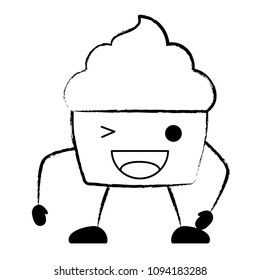 kawaii cupcake icon