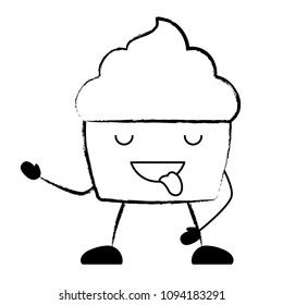 kawaii cupcake icon