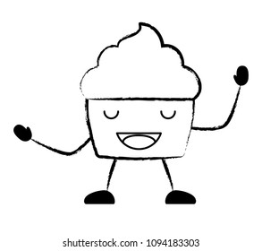kawaii cupcake icon
